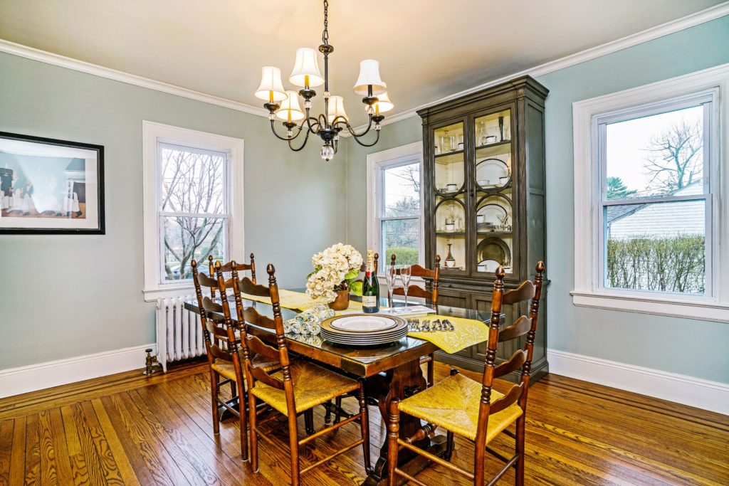 Help buyers imagine hosting a dinner party in their new dining room by setting out attractive place settings.