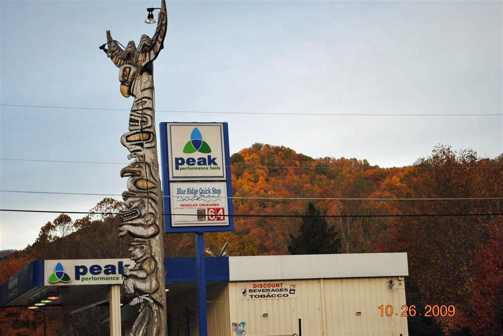 Peak gas price 10-26-09 as of 8:15am