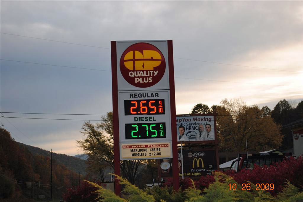 Quality Plus gas price 10-26-09 as of 8:15am